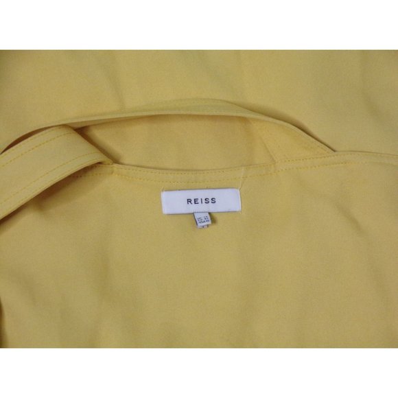 🆕REISS Orla Halter Midi Dress Yellow 10 - Picture 15 of 15